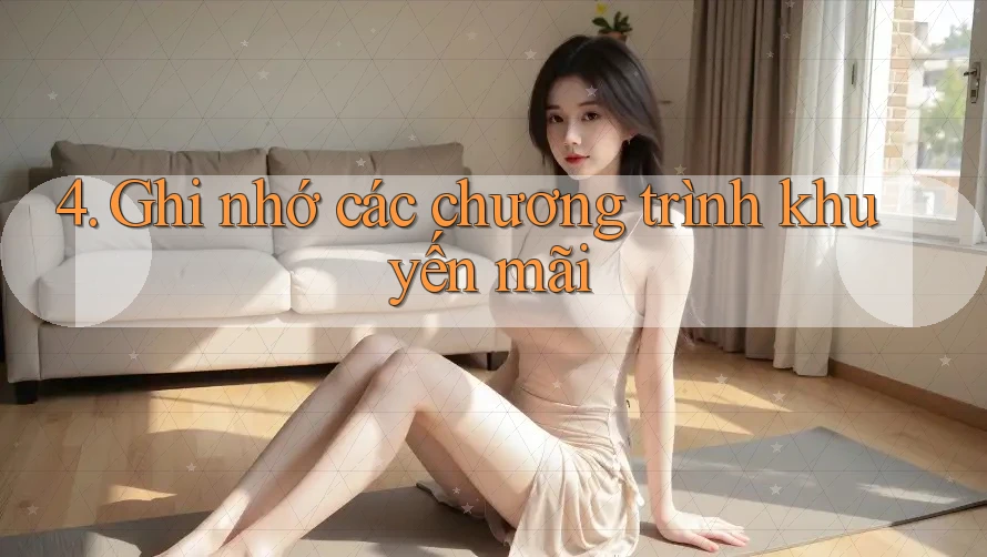 4. Ghi nhớ các chương trình khuyến mãi