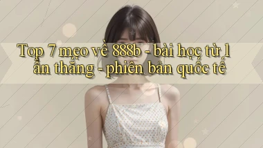 Top 7 mẹo về 888b   bài học từ lần thắng   phiên bản quốc tế